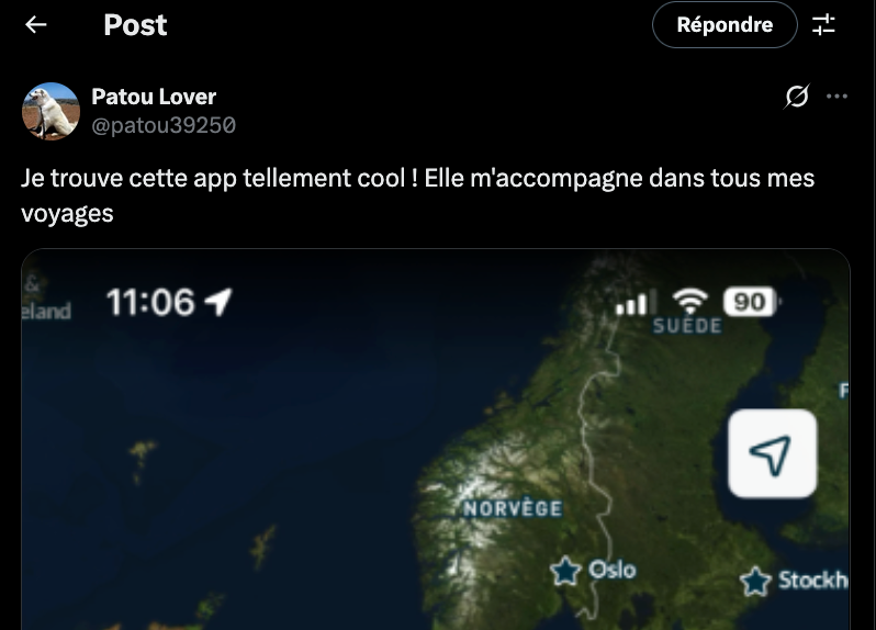Aperçu Polarsteps X Post