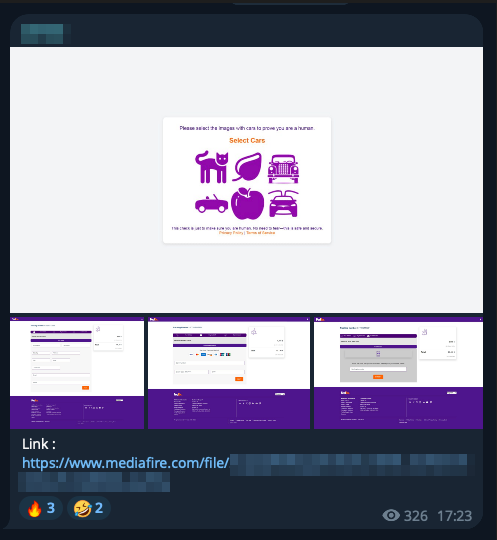 FedEx kit announcement on Telegram